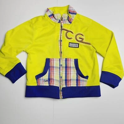 Chaqueta deportiva Coogi Australia para niña talla 2T amarilla a cuadros con cremallera Foto 1 de 4