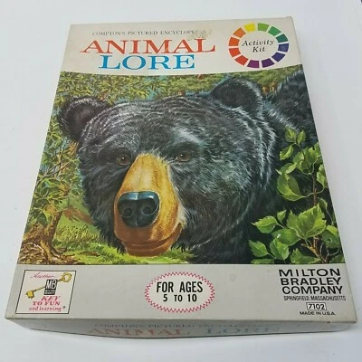 Comptons Pictured Encyclopedia Animal Lore Milton Bradley Activity Kit 7102 1963 - Image 1 of 4