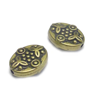 Acrylperlen Ovale 15 mm Farbe Messing antik 50 Perlen Spacer nenad-design R144 - Bild 1 von 6