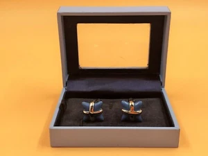 Wedgwood Keramik & Rhodium 20 mm Stern Design Paar Manschettenknöpfe in OVP. - Bild 1 von 9