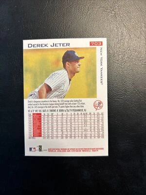 C55d #703 Derek Jeter, New York Yankees, 1997 fleer encore - Image 1 of 2