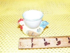 Taza de huevo de gallina de pollo con figura de cerámica vintage - Imagen 1 de 6