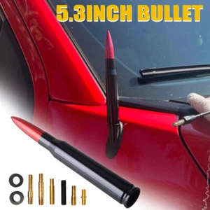 5.5" Red BULLET ANTENNA 50 CAL FOR DODGE RAM 1500 2500 3500 FORD F150 F250 US - Picture 1 of 12