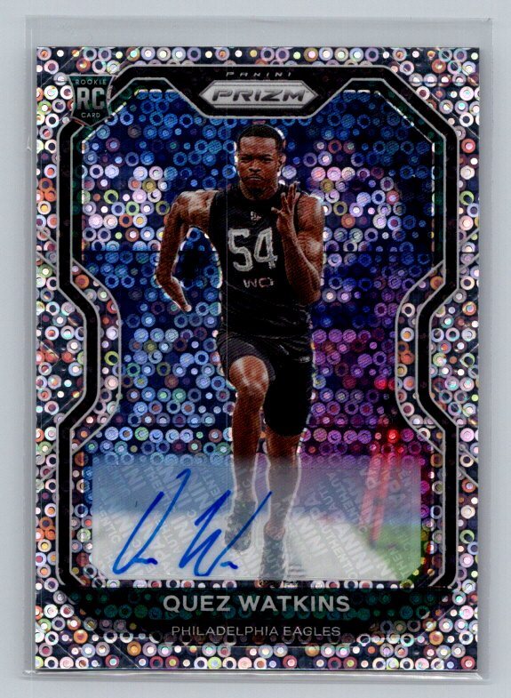 2020 Panini Prizm #344 Quez Watkins Rookie Autographs Prizm No Huddle NM-MT