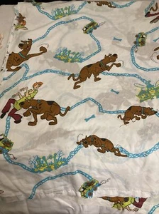 Vtg 1998 Scooby Doo & Shaggy Flat & Fitted Sheet Set Twin & 1999 Twin Flat Sheet - Picture 1 of 24