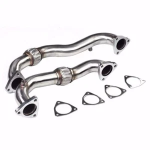 Heavy Duty Polished Up Pipes No EGR For 2008-2010 Ford 6.4L powerstroke Diesel M - Picture 1 of 4