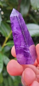 Amethyst, Kleiner Amethyst Obelisk, poliert, A Qualität/ 53g - Bild 1 von 6