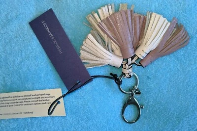 Rebecca Minkoff Leather Sofia Tassel FOB Key Chain Charm Vintage Navy NWT - Image 1 of 3