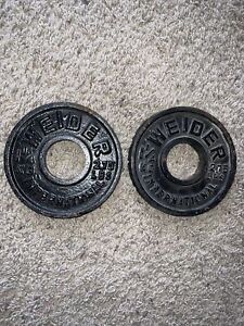 Vintage Weider International 1 1/4 1.25 kg 2 3/4 2.75 lb Olympic Weight Plates