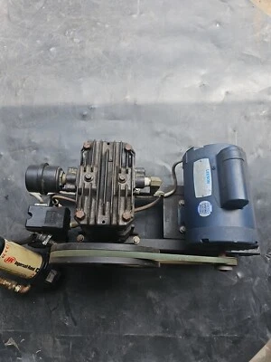 LESSON  ELECTRIC MOTOR , Cast Iron Air Pump Compressor, and Ingersoll R Filter   - Image 1 of 4