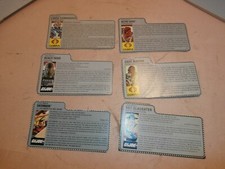 Vintage GI Joe Cobra Command Bio 6 file cards lot C SGT. Slaughter