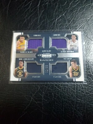2017-18 Dominion Quad Rookie Materials 61/99 Ball, Kuzma, Anigbogu, Leaf #16 - Image 1 of 2