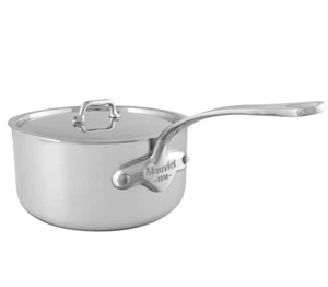 Mauviel M'URBAN 3 Sauce Pan With Lid, Cast Stainless Steel Handle, 2.6-Qt
