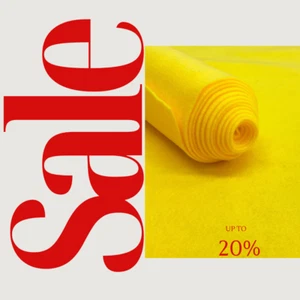 LT YELLOW  - Craft Felt By Yard 72" Wide Acrylic Felt - Soft and Durable - Picture 1 of 2