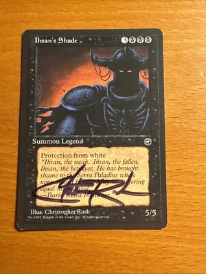 MTG Ihsan's Shade Homelands Artist Signed Christopher Rush Magic The Gathering - Image 1 of 2
