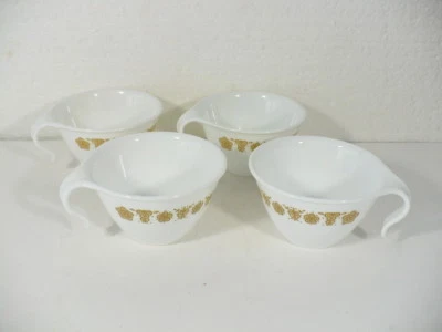 Corelle BUTTERFLY GOLD set of (4) Hook Coffee Cups - Image 1 of 2