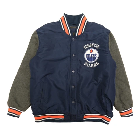 Edmonton Oilers GIII Bomber Jacket Size 2XL Blue NHL Cover