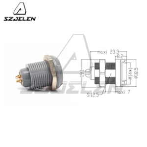 1P PLG 2-14 Plastic Medical Connector Socket,Circular Push Pull Connector Socket