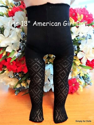 BLACK Diamond Pattern TIGHTS fits 18" American Girl DOLL CLOTHES
