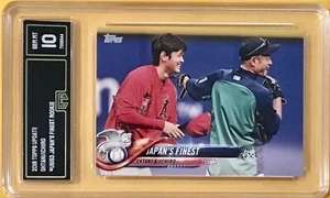 2018 Topps Update #US153 - SHOHEI OHTANI / ICHIRO - JAPAN'S FINEST GMA 10 GEM - Picture 1 of 1