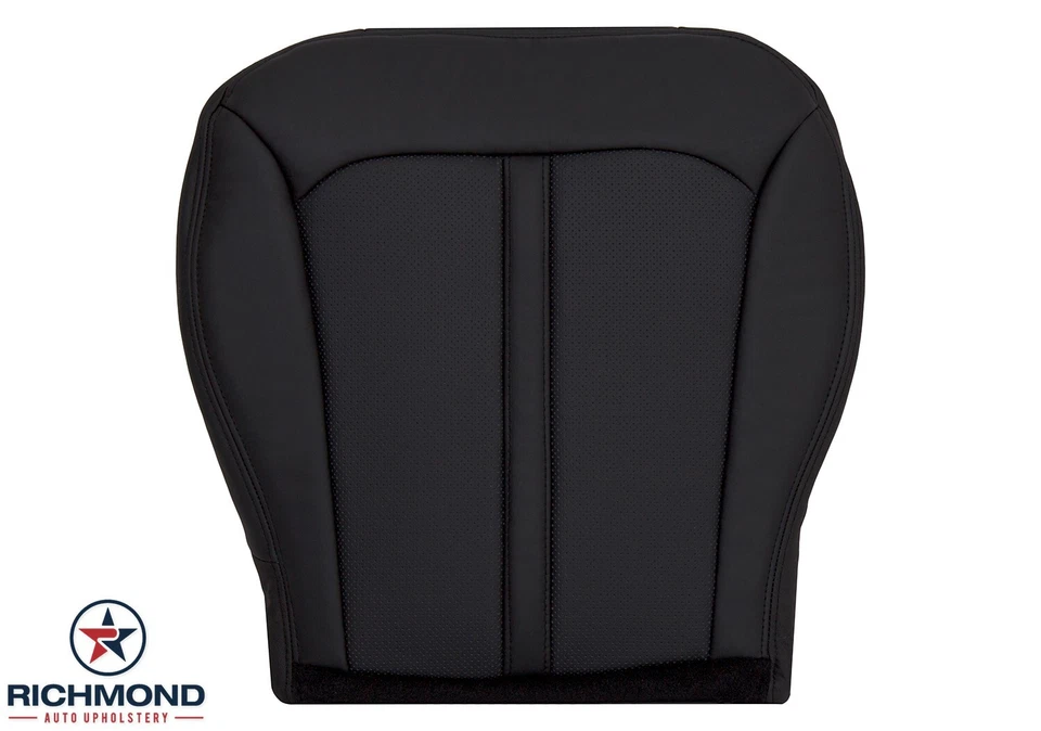 Lincoln MKX 2011-2015 - parte inferior del lado del conductor cubierta de asiento de cuero genuino negra Foto 1 de 4