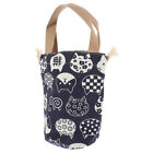 Lunch Bag Drawstring Bento Bag Reusable Thermal Insulation Canvas Cat Food Bag