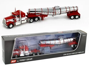 2021 DCP 1:64 *RED & WHITE* Kenworth W900A w/CHROME POLAR TANKER TRAILER NIB - Picture 1 of 9