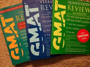 Lot Of 3 GMAT REVIEW BOOKS - Picture 1 of 5