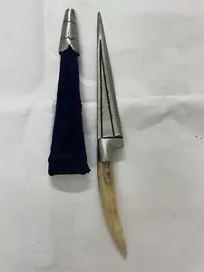 KHYBER Antique 1912 Khanjar Stag Dagger Vintage Jambia Wootz Collectible - Picture 1 of 8