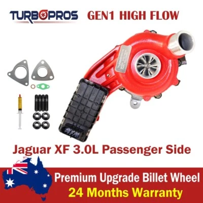 Turbocargador de alto flujo GEN1 para Jaguar XF 3,0 L lado del pasajero Foto 1 de 4