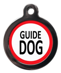 Pet ID tag Guide Dog Assistance dog tag  32mm or 24mm personalised - Picture 1 of 2