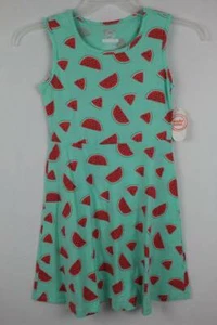 Girls Play Dress Size XS 4 - 5 Watermelon Print A-Line Sleeveless Summer Party - Picture 1 of 3