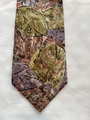 Corbata de seda para hombre Kuppeheimer de colección púrpura, verde oliva, abstracto fucsia Foto 1 de 4