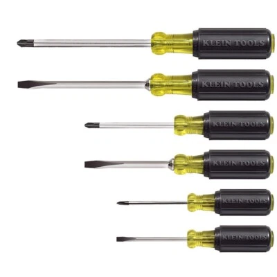 Klein Tools 85074 Screwdriver Set, Slotted and Phillips, 6-Piece - Image 1 of 4
