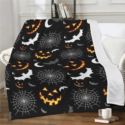 Ghost Halloween Fleece Blanket Personalize Kid's Blanket, Halloween Gift Blanket - Image 1 of 3