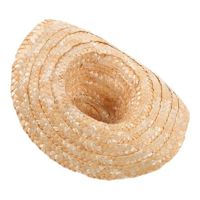  Cappello da cowboy piccolo Cappello di paglia Cappello da cowboy in miniatura - Immagine 1 di 4