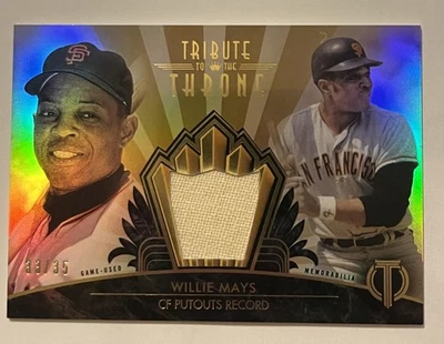 2014 Topps Tribute To The Throne Willie Mays Jersey Number 33/35.  SHARP - Image 1 of 2