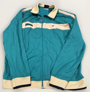 Quiksilver Giacca Uomo XL Track Full Zip Verde Giallo Y2k Stile Vintage Surf - Foto 1 di 6