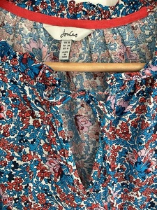 JOULES Lia Midi Maxi Dress Size 10 Blue Floral Tiered With POCKETS - Picture 1 of 19