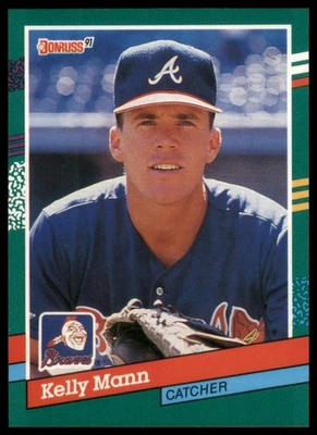 1991 Donruss #736b Kelly Mann Atlanta Braves Baseball - Image 1 of 2