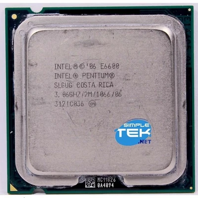 INTEL PENTIUM E6600 3,06Ghz PROCESSORE CPU LGA775 LGA 775 SLGUG DUAL CORE - Immagine 1 di 3