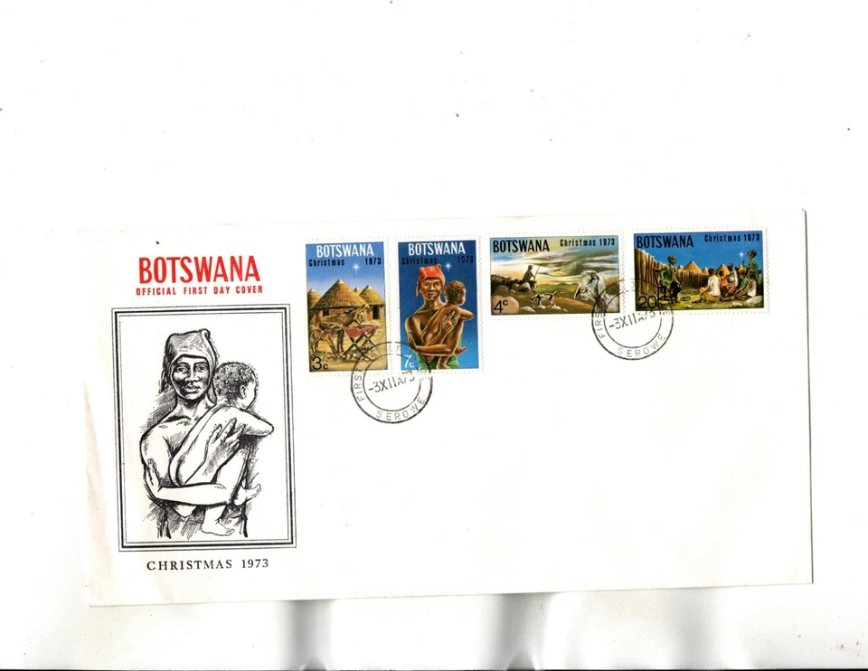 Botswana FDC Sc#102 to 105 Christmas - Image 1 of 1
