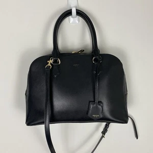 Oroton Inez Griptop Satchel Crossbody Bag In Black Saffiano Leather - Picture 1 of 11