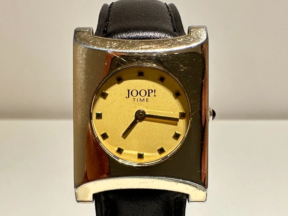 VINTAGE TANK LUXURY SWISS LADIES GOLD PLATED QUARTZ WATCH "JOOP"TIME/ETA 7 J. - Image 1 of 4