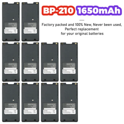 100PC BP-209 BP-210 1650mAh Ni-MH Battery For ICOM IC-A6 A24 IC-V8 IC-V81 IC-V82 - Image 1 of 4