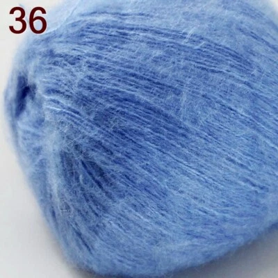 Venta 1 bola MOHAIR 50% Angora Cabras Cachemira 50% Seda Hilo Tejer Foto 1 de 4