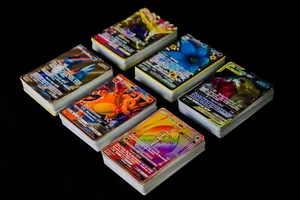 Pokemon 100 Karten Sammlung mit V/EX/VSTAR/VMAX & 29 Holo/Reverse garantiert - Bild 1 von 4