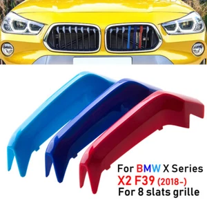 M-Tech 8 BAR Kidney Grille 3 Colour Cover Insert Stripe For BMW X2 F39 2018+ Up - Bild 1 von 6