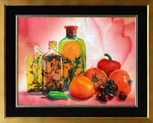 Yankel Ginzburg, Still Life with Spices, Acrylic on Wood, signed lower right - Picture 1 of 4