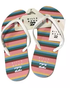 Billabong Women's Dama Flip-Flop US 7/ EU 38 New With Tags Multicolored - Imagen 1 de 3
